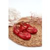 Detské balerínky s mašľou červené jellema / 405-1D/2CD/3D RED (Veľkosť 19)