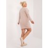 Dámske béžove šaty - tunika plus size kód produktu RV-TU-8295.29