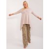 Dámske béžove šaty - tunika plus size kód produktu RV-TU-9089.87