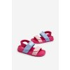 Ružové detské sandále z eko kože na rovnej podrážke Big Star NN374527