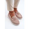 Sametové mokasíny na platformě Sergio Leone SP012 Beige (Veľkosť 40)
