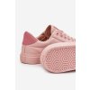Ružové dámske textilné tenisky na rovnej podrážke LL274095 NUDE