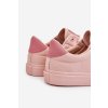 Ružové dámske textilné tenisky na rovnej podrážke LL274095 NUDE