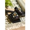 Dámske Sandále s ozdobami s.barski kv27-031 čierne / KV27-031 BLACK (Veľkosť 36)