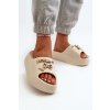 Dámské Lehké Pěnové Žabky S Ozdobami Beige Orchia (Veľkosť 40.5)