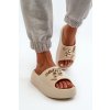 Dámské Lehké Pěnové Žabky S Ozdobami Beige Orchia (Veľkosť 40.5)