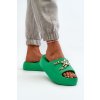 Dámske ľahké Penové žabky s ozdobami zelené orchia / BG177 GREEN (Veľkosť 36.5)