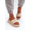 Dámske šľapky  béžové kód obuvi 695-01 BEIGE (Veľkosť 39)