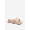 Dámske šľapky  béžové kód obuvi 695-01 BEIGE (Veľkosť 39)