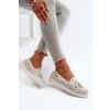 Dámske viacfarebné mokasíny z eko kože na rovnej podrážke HH503-58 COLOR.WHT