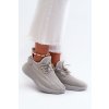 Dámske sivé textilné tenisky na plošej podrážke JHY500-26 GREY