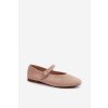 Baleríny ze syntetického semiše se zapínáním na přezku béžové Anlofi (Veľkosť 39)