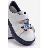 Detské tenisky s remienkom bílo-modré pennyn / R248 WHT/NAVY (Veľkosť 20)
