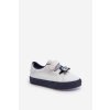 Detské tenisky s remienkom bílo-modré pennyn / R248 WHT/NAVY (Veľkosť 20)