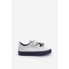 Detské tenisky s remienkom bílo-modré pennyn / R248 WHT/NAVY (Veľkosť 20)