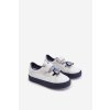 Detské tenisky s remienkom bílo-modré pennyn / R248 WHT/NAVY (Veľkosť 20)
