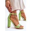 Dámské sandály na vysokém podpatku se zirkony Zelené Idealistic (Veľkosť 41)