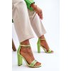 Dámské sandály na vysokém podpatku se zirkony Zelené Idealistic (Veľkosť 41)