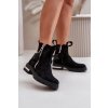 Dámske zateplené čižmy na zips čierne calvaro / NC1279 BLACK (Veľkosť 38)