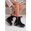 Dámske zateplené čižmy na zips čierne calvaro / NC1279 BLACK (Veľkosť 38)