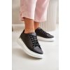 Nízké Dámské Tenisky Na Platformě Z Eko Kůže Černé Nevelena (Veľkosť 37)