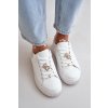 Dámske strieborné tenisky z eko kože na plochej podrážke, kód produktu 2793 SILVER