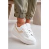 Dámské Tenisky Na Platformě Z Eko Kůže Bílá-zlaté Brennessa (Veľkosť 39)