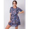 Dámske čierno-modre šaty s podtlačeným vzorom kód produktu LK-SK-507627.39
