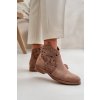 Dámské Botky S Děrováním Na Zip Hnědé S.Barski HY42-081 (Veľkosť 37)