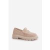 Dámské Děrované Polobotky Mokasíny Světle Béžové Tannes (Veľkosť 37)