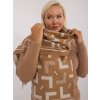 Dámsky šál farba hnedá camel Fact - naj AT-SZ-23158.32 (Farba Hnedá camel, Veľkosť ONE SIZE)