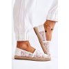 Klasické Dámske espadrilky prolamované bílý catris / MY-33117 WHITE (Veľkosť 37)