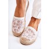 Klasické Dámske espadrilky prolamované bílý catris / MY-33117 WHITE (Veľkosť 37)