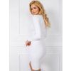 Bavlnené dámske biele šaty BASIC s elastanom RV-SK-R5133.07P