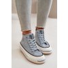 Zateplené Dámske tenisky na platforme eko koža big star oo274069 modré / (Veľkosť 36)