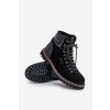 Semišové zateplené členkové topánky třpytky pánské big star oo174643 čierne / (Veľkosť 41)
