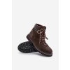 Semišové zateplené členkové topánky trapery pánské big star oo174644 hnedé / (Veľkosť 41)