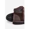 Semišové zateplené členkové topánky trapery pánské big star oo174644 hnedé / (Veľkosť 41)