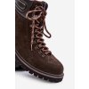 Semišové zateplené členkové topánky trapery pánské big star oo174644 hnedé / (Veľkosť 41)