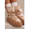 Dámské Sněhule Na Platformě S Šněrováním Světle Hnědé Riaviana (Veľkosť 36)