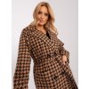 Dámsky kabát farba hnedá camel kód LK-PL-509407.96P : na temu obdobie Jeseň / zima