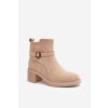 Zamszové Botky Se Sponou Bežové Neste (Veľkosť 41)