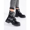 Čierne dámske členkové topánky workery na platforme Seastar kod CCC -1- QT106P-B (Veľkosť 36)