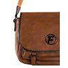 Hnedá dámska crossbody kabelka z polyuretánu, kód produktu OW-TR-F-553