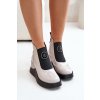 Členkové topánky na podpätku  sivé kód obuvi MR880-137 L.GREY (Veľkosť 37)