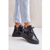 Lehké Lakované Sportovní Boty Na Platformě Přírodní Kůže Artiker 55C1049 Černé (Veľkosť 37)
