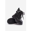 Detské členkové topánky  čierne kód obuvi 7511-2A/3A BLACK (Veľkosť 26)