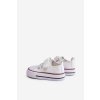 Detské tenisky z textiluní na suchý zips biele daloma / 801-1B/2B/3B WHITE (Veľkosť 18)