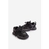 Detské tenisky zdobené flitry čierne liatoma / 1624-2A/3A (Veľkosť 25)