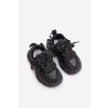 Detské tenisky zdobené flitry čierne liatoma / 1624-2A/3A (Veľkosť 25)